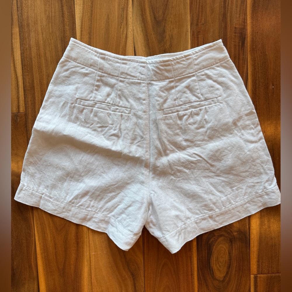 Madewell High Waist White Shorts 100 percent linen - Picture 7 of 7